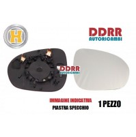 SPECCHIO VETRO PIASTRA SX OPEL CORSA C (00-06) ASFERICO 53107